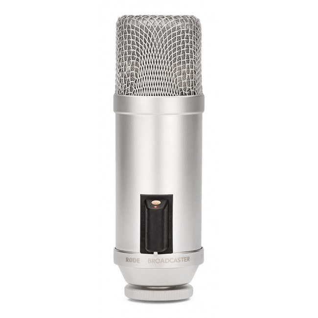 R DE Broadcaster Silver Studio microphone