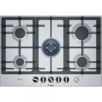 Bosch Serie 6 PCQ7A5M90 hob Stainless steel Built-in 75 cm Gas 5 zone(s)