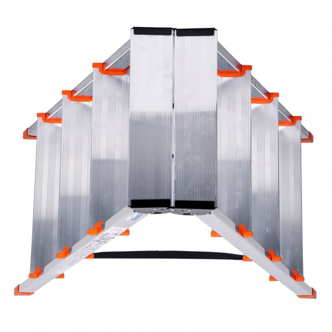 Krause Dopplo double-sided step ladder silver Krause Dopplo double-sided step ladder silver