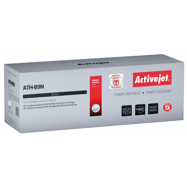 Activejet ATH-89N toner (replacement for HP CF289A HP 89A HP89A Supreme 5000 pages black) - with chip Activejet ATH-89N toner (replacement for HP CF289A HP 89A HP89A Supreme 5000 pages black) - with chip