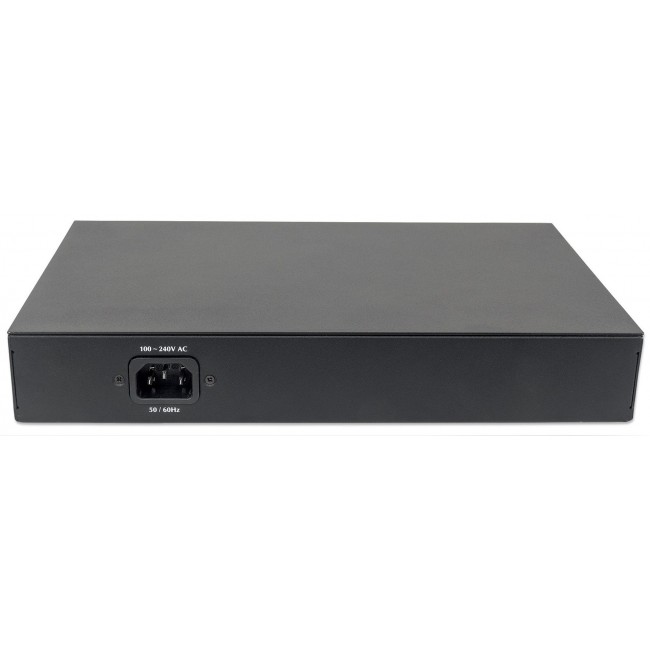 Intellinet 8-Port Gigabit Ethernet PoE+ Web-Managed Switch with 2 SFP Ports, IEEE 802.3at/af Power over Ethernet (PoE+/PoE) Compliant, 140 W, Endspan, Desktop, 19