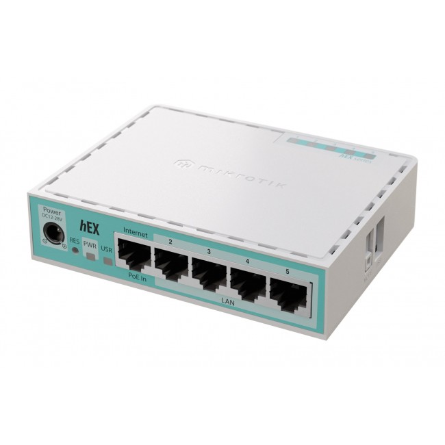 Mikrotik hEX wired router Gigabit Ethernet White Mikrotik hEX wired router Gigabit Ethernet White