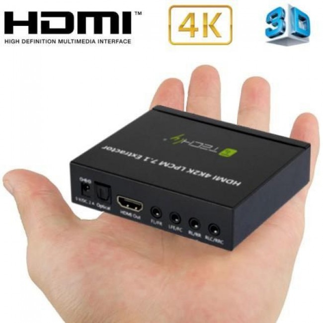 Techly Audio Extractor 7.1 LPCM HDMI 4K UHD 3D IDATA HDMI-EA74K Techly Audio Extractor 7.1 LPCM HDMI 4K UHD 3D IDATA HDMI-EA74K