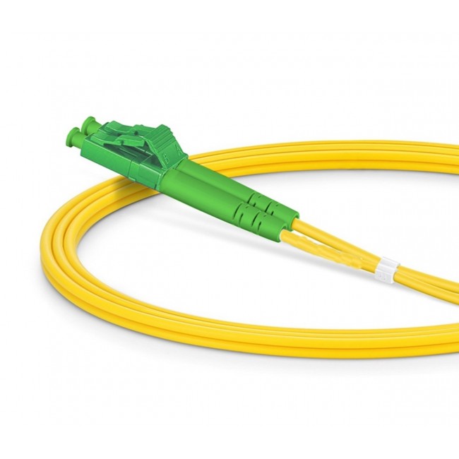 Equip E2000/APC to LC/APC Fiber Cable, SM, Duplex, 20m