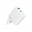 Gembird 2 Port 30W GaN USB fast charger LED white TA-UC-PDQC30L-W-01