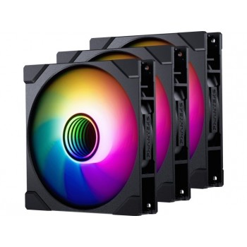 PHANTEKS M25 Gen2 PWM D-RGB Fan 3-Pack - Reverse Blade, 140mm, black