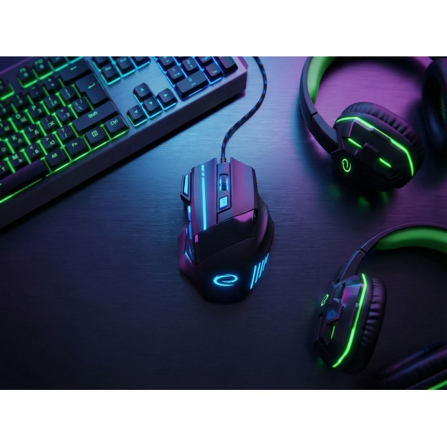 Esperanza EGM201B mouse USB Type-A Optical 2400 DPI Right-hand