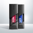 Axagon EEM2-GTS2 External USB-C 10Gbps metal box for M.2 NVMe & SATA SSD disks. Screwless
