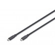 Digitus USB silicone cable, USB4 version 2.0, USB 80Gbps, 1m, black