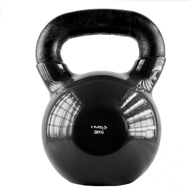 28kg vinyl kettlebell black HMS KNV28 28kg vinyl kettlebell black HMS KNV28