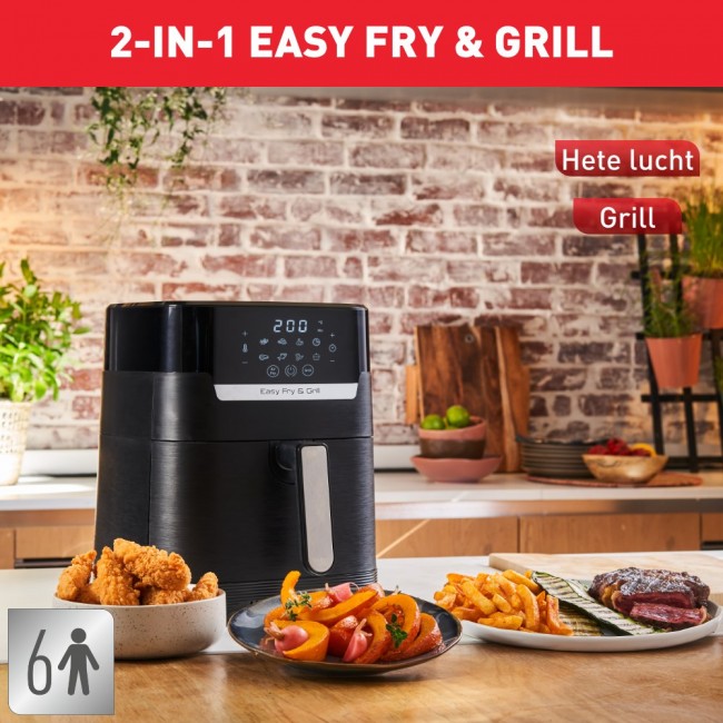 Tefal Easy Fry & Grill EY5058 Single 4.2 L Stand-alone 1550 W Hot air fryer Black Tefal Easy Fry & Grill EY5058 Single 4.2 L Stand-alone 1550 W Hot air fryer Black