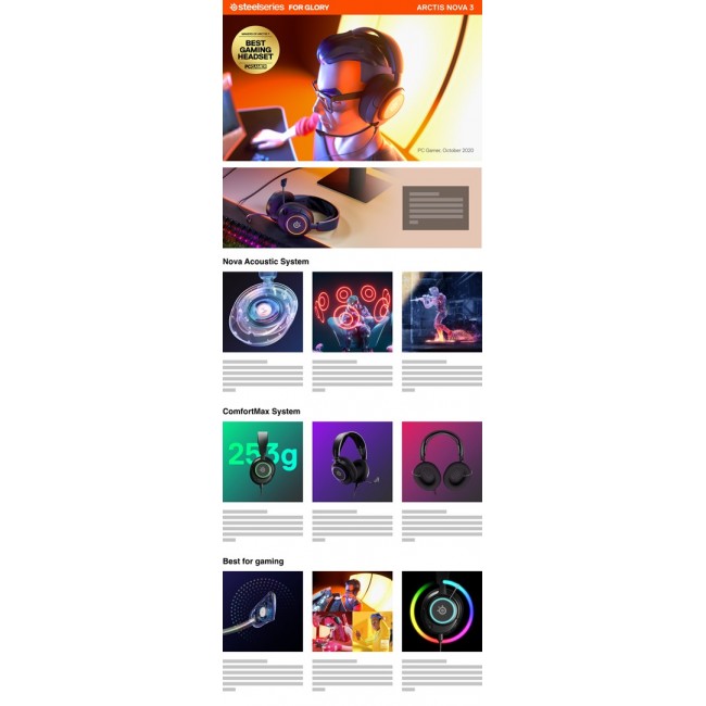 Steelseries Arctis Nova 3 Headset Wired Head-band Gaming USB Type-C Black Steelseries Arctis Nova 3 Headset Wired Head-band Gaming USB Type-C Black