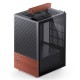 Jonsbo T6 PC Case, Mini-Tower, Mini-ITX, Tempered Glass, Wood, black