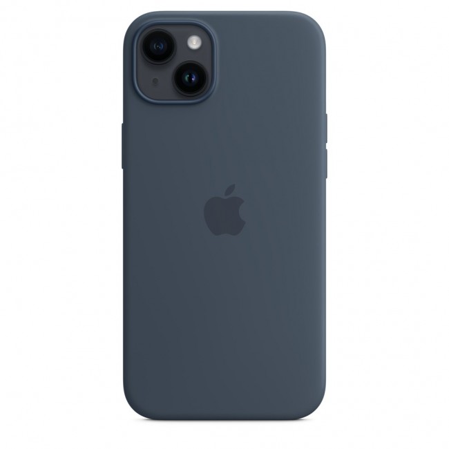 Apple iPhone 14 Plus Silicone Case with MagSafe - Storm Blue Apple iPhone 14 Plus Silicone Case with MagSafe - Storm Blue