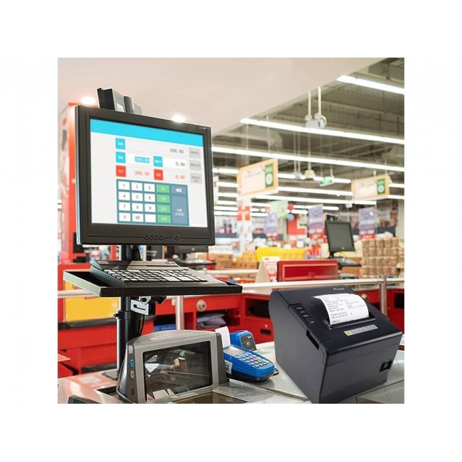 Equip 58/80mm Thermal POS Receipt Printer with Auto Cutter, USB/Bluetooth/WiFi/Cash Drawer connection