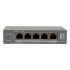 LevelOne 5-Port Gigabit PoE Switch, 802.3af/at/bt PoE, 4 PoE Outputs, 60W Power Budget, Long-Range PoE with Watchdog