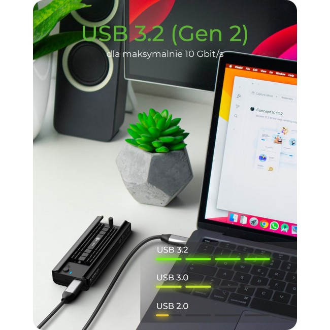 ICY BOX IB-180MC-C31 SSD enclosure Black M.2