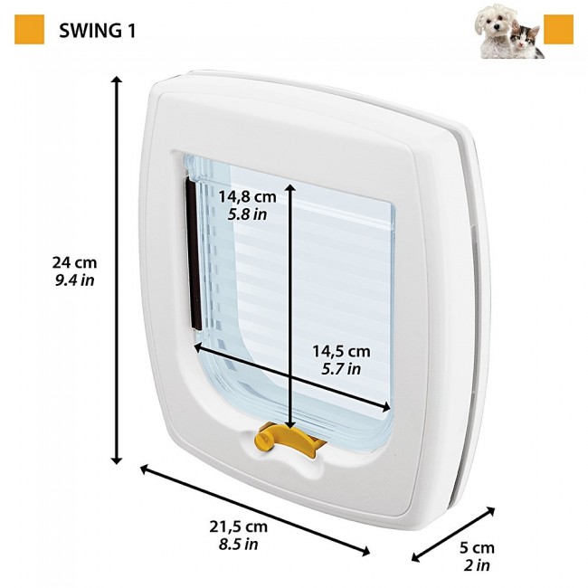 FERPLAST Swing 1 - Pet door, brown