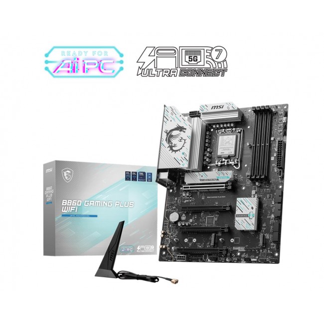 MSI B860 GAMING PLUS WIFI motherboard Intel B860 LGA 1851 (Socket V1) ATX MSI B860 GAMING PLUS WIFI motherboard Intel B860 LGA 1851 (Socket V1) ATX