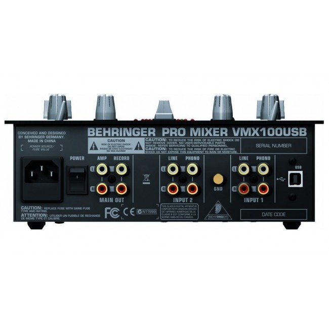 Behringer VMX100USB audio mixer 2 channels Black Behringer VMX100USB audio mixer 2 channels Black
