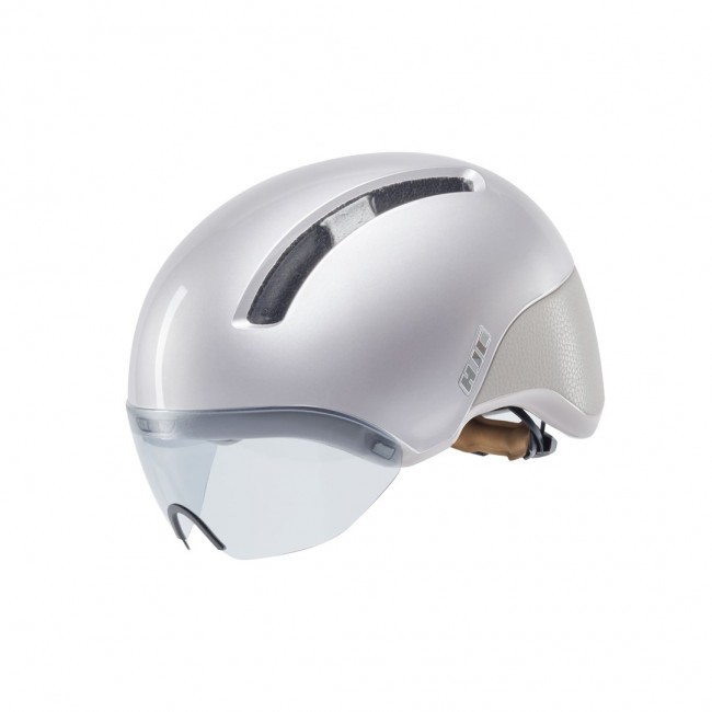 HJC CALIDO PLUS Silver Cycling Helmet, PEARL GREYISH SILVER, Size L