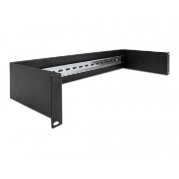 DeLOCK 19 DIN rail Panel 2U black