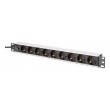 Digitus DN-95437 power distribution unit (PDU) 9 AC outlet(s) 1U Black, Silver