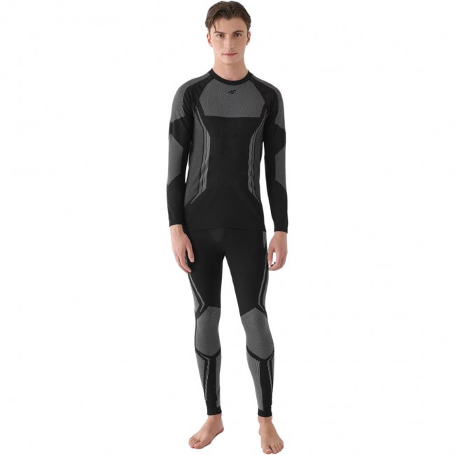 Men's thermoactive leggings 4F M166 deep black 4FWAW24USEAM166 20S S/M