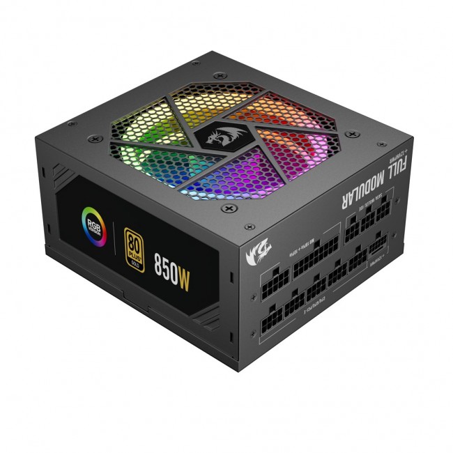 REDRAGON GC-PS007-1-V2 850W 80 Plus Gold LED power supply unit Black REDRAGON GC-PS007-1-V2 850W 80 Plus Gold LED power supply unit Black
