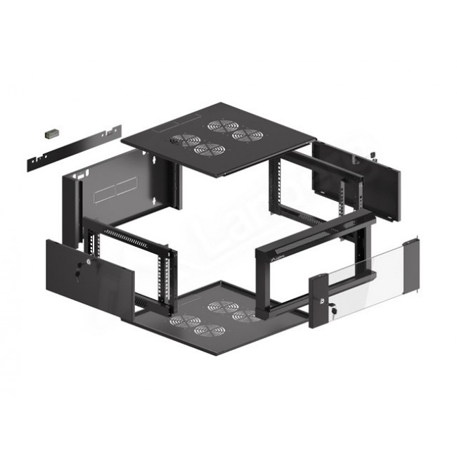 Lanberg WFFA-5604-10B rack cabinet 4U Wall mounted rack Black