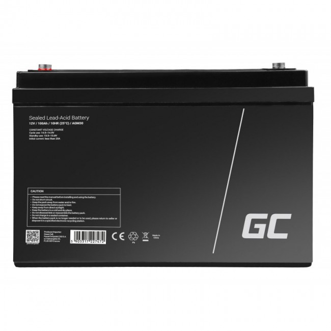 Green Cell AGM30 vehicle battery Sealed Lead Acid (VRLA) 100 Ah 12 V Marine / Leisure Green Cell AGM30 vehicle battery Sealed Lead Acid (VRLA) 100 Ah 12 V Marine / Leisure