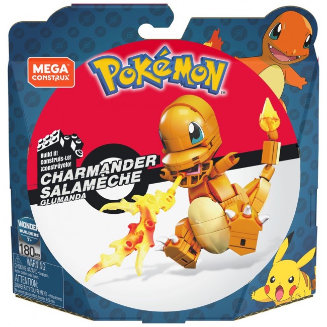 MEGA Pok mon Build & Show Charmander toy building set, 4 inches tall, MEGA Pok mon Build & Show Charmander toy building set, 4 inches tall,