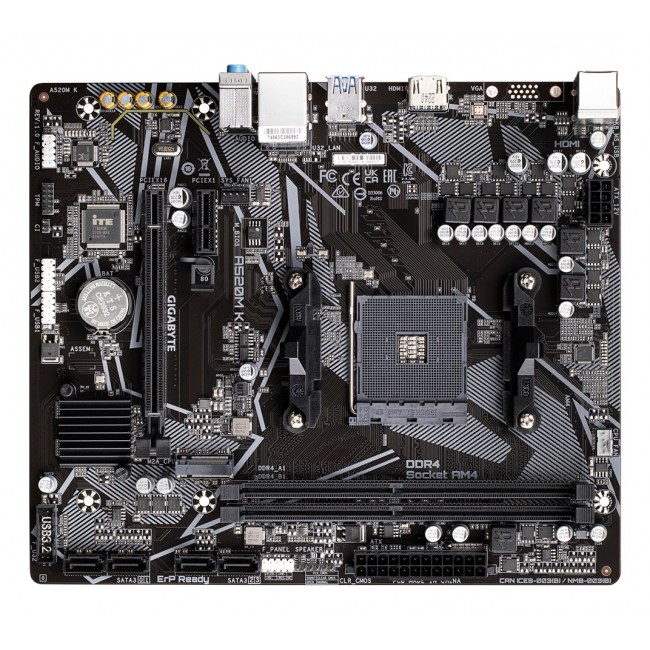 GIGABYTE A520M K (rev. 1.0) AMD A520 Socket AM4 micro ATX GIGABYTE A520M K (rev. 1.0) AMD A520 Socket AM4 micro ATX