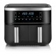 Severin FR 2453 fryer Double 3.25 L Stand-alone 2850 W Hot air fryer Black, Silver