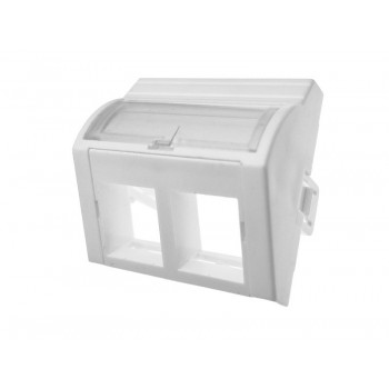 Adapter 45x45 2xRJ45 (convex angle) ALANTEC