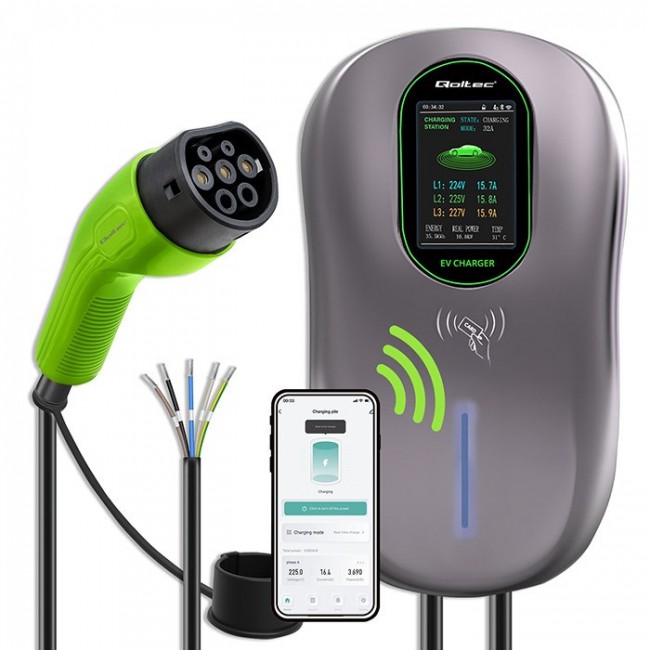 EV Charging Station 2-in-1 Type 2, 22kW, Wi-fi EV Charging Station 2-in-1 Type 2, 22kW, Wi-fi