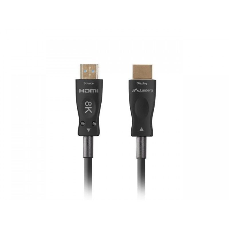 HDMI CABLE M/M V2.1 80M 8K BLACK OPTICAL AOC LANBERG
