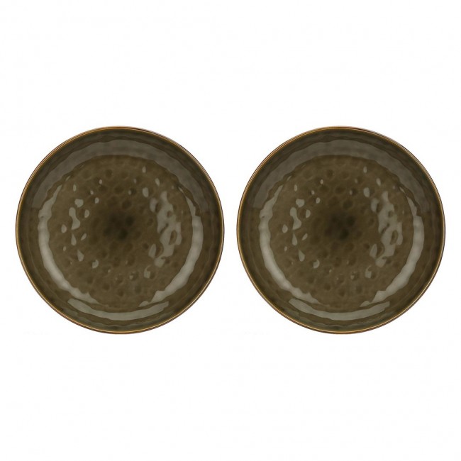 Set of 2 round bowls Concerto Grigio Tortora - Grey-brown, 30 cm
