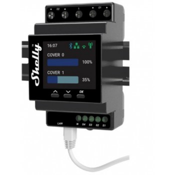 Shelly Pro Dual Cover / Shutter PM electrical relay Black