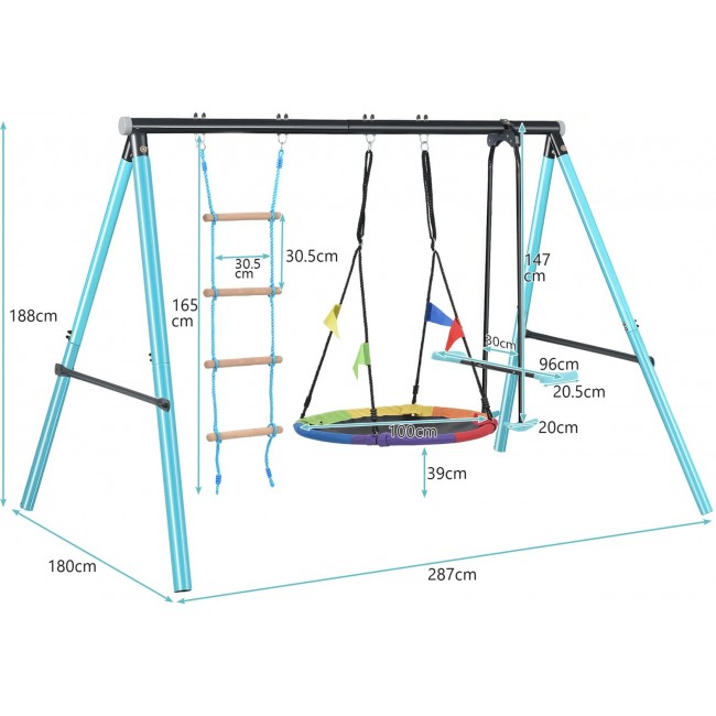 Extralink BLACK FOREST STELAZOWA HUSTAWKA BOCIANIE GNIAZDO + DRABINKA 263x185x185CM CD-S019