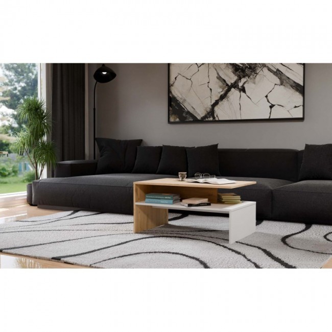 BOSTON artisan/white coffee table bench