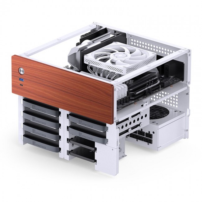 Jonsbo N4 WHITE computer case Micro Tower