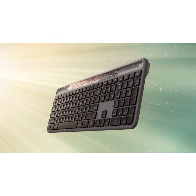 Logitech Signature Slim Solar+ K980 keyboard Universal RF Wireless + Bluetooth QWERTZ German Graphite
