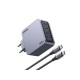 Ugreen Nexode Pro 160W GaN Charger with USB-C Cable Universal Black, Grey AC Fast charging Indoor Ugreen Nexode Pro 160W GaN Charger with USB-C Cable Universal Black, Grey AC Fast charging Indoor