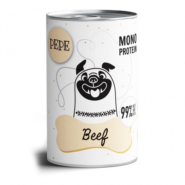 PAKA ZWIERZAKA Pepe Beef - wet dog food - 400g PAKA ZWIERZAKA Pepe Beef - wet dog food - 400g