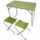 Enero folding camping hiking table 80 x 60 x 70 cm + two chairs green Enero folding camping hiking table 80 x 60 x 70 cm + two chairs green