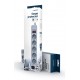 Gembird SPG3-B-15C Surge protector, 5 schuko sockets, 4.5m, grey