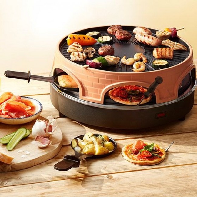Emerio PO-113255.4 raclette grill 1500 W Black, Brown