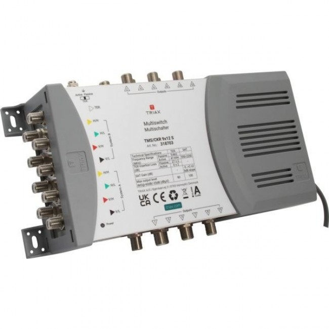 Triax TMS/CKR 9x12 S satellite multiswitch 5 inputs 12 outputs
