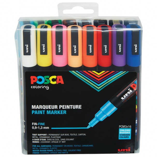 POSCA PC-3M Assorted colours 16 pc(s) POSCA PC-3M Assorted colours 16 pc(s)